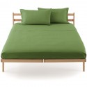 Fitted Sheet Percale Bassetti In Tinta Perfetto With Releaseable Angles Green Moss