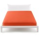 Fitted Sheet Percale Bassetti In Tinta Bassetti With Perfetto® Releaseable Angles Orange V1918