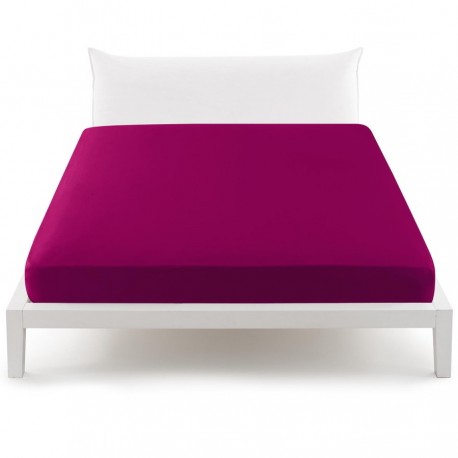Bassetti's In Tinta Percale Fitted Sheet With Perfetto® Releaseable Elastic Corners Amethyst Purple V3101