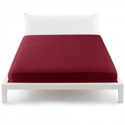 Fitted Sheet Percale Bassetti In Tinta Perfetto Releaseable Corners Purple Plum