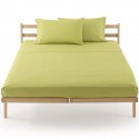 Fitted Sheet Percale Bassetti In Tinta Perfetto Releaseable Corners Green Apple