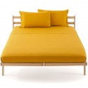 Fitted Sheet Percale Bassetti In Tinta Perfetto Releaseable Corners Yellow Mustard