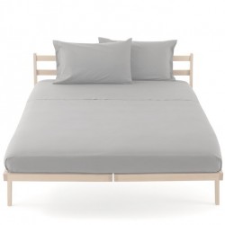 Fitted Sheet Percale Zucchi Clic Clac Grey