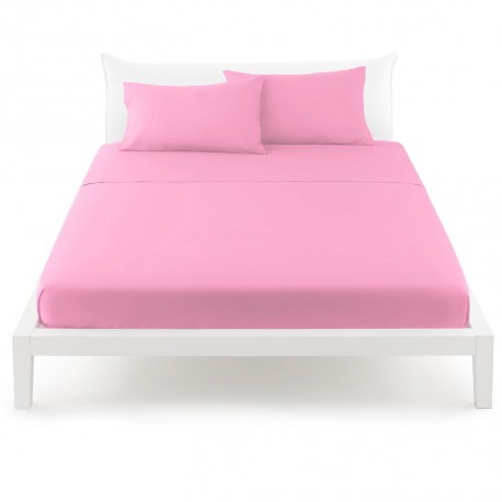 Flat Sheet Bassetti Refrain Pink With White Bordécor