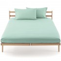 Fitted Sheet Bassetti Turquoise Azure With Perfetto Releaseable Elastic Corners