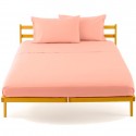 Fitted Sheet Bassetti Powder Pink With Perfetto Releaseable Elastic Corners