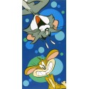 Drap De Plage Bassetti Kids Lisérée Glu-Glu Tom et Jerry Warner Bros Cartoon Network