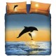 Complete Duvet Cover Set La Natura Bassetti Dolphins At Sunset V1