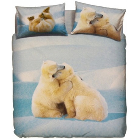 Complete Duvet Cover Set Bassetti La Natura Lovely Teddy Polar Bears