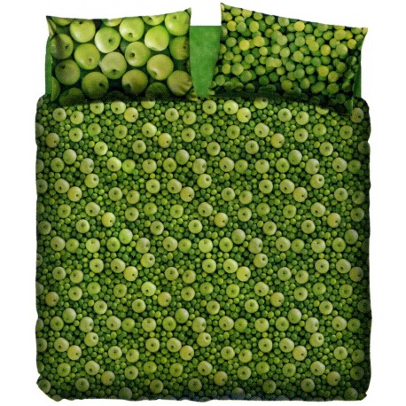 Complete Duvet Cover Set Bassetti La Natura Green Apple